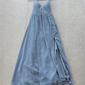 Azazie Blue Maxi Dress